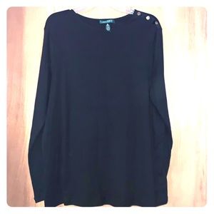 Never Worn Ralph Lauren Black Long Sleeve Tee